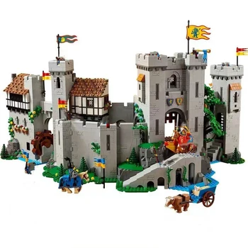 2022 Нов 10305 Рицарите на Крал Лъв, Модел на Средновековен замък, Строителни блокове, Определени Тухли, Играчки за деца, Подаръци за Коледа