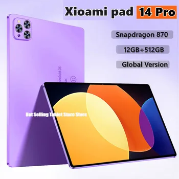 2023 Нов Оригинален Tablet PC 4K Pad 14 Pro Max 128 GB, 512 GB Глобалната версия 2023 Таблет Android 12 Snapdragon 870 5G WIFI Pad 6 Pro
