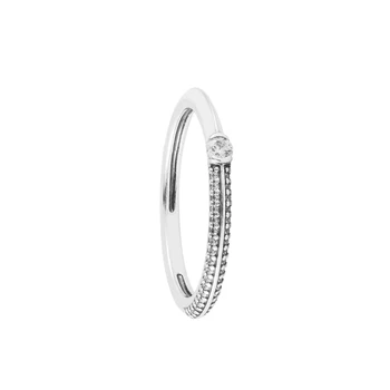 2023 Нови пръстени от Сребро 925 проба ME Pave & White, двойни пръстени за жени, годежен пръстен на пръста си, оригинални бижута, безплатна доставка