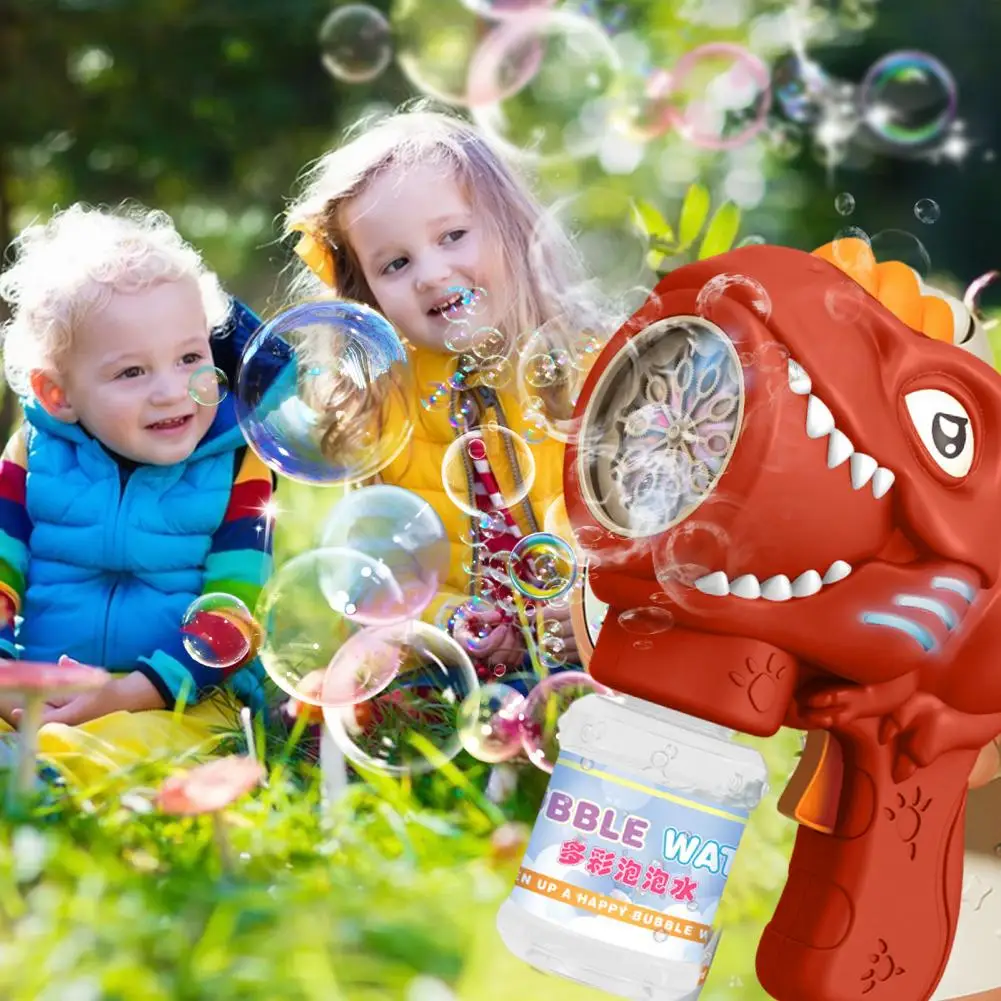 Автоматична играчка за сапунени мехури, Електрическа машина за сапунени мехури, весел сигурен динозавър, машина за сапунени мехури, автоматична вентилатор за сапунени мехурчета с за деца през лятото . ' - ' . 5