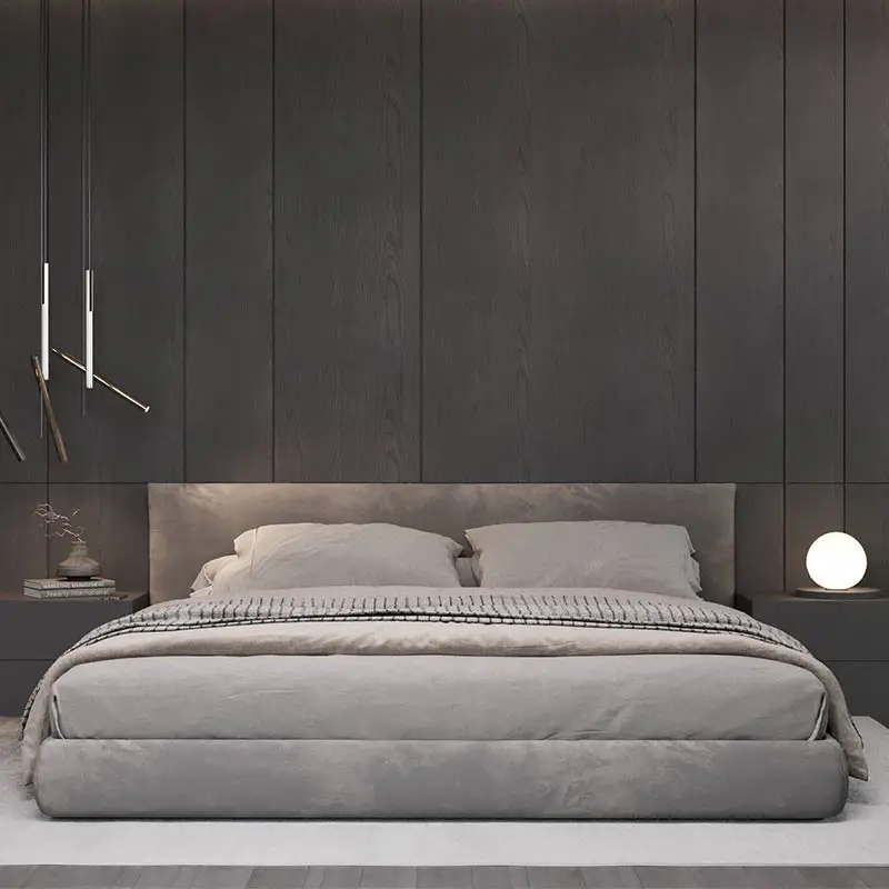 Модерна проста кърпа изкуство Италиански минимализъм лукс начало спалня двойна стая . ' - ' . 0