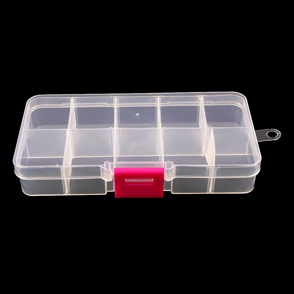 10 решетеста отделения ПП Сменяем калъф за бижута от мъниста, кутия-органайзер за бижута, Пластмасов контейнер за съхранение, опаковане на кутия за съхранение . ' - ' . 0