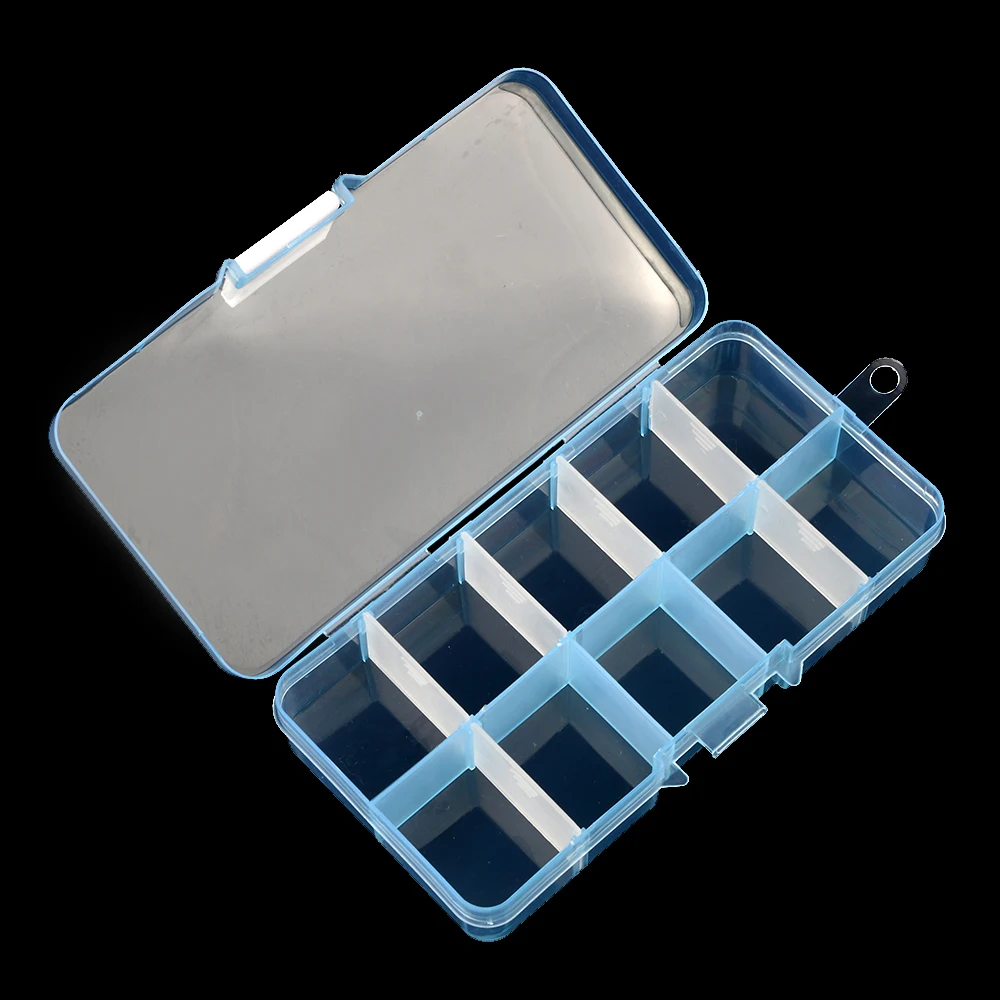 10 решетеста отделения ПП Сменяем калъф за бижута от мъниста, кутия-органайзер за бижута, Пластмасов контейнер за съхранение, опаковане на кутия за съхранение . ' - ' . 1