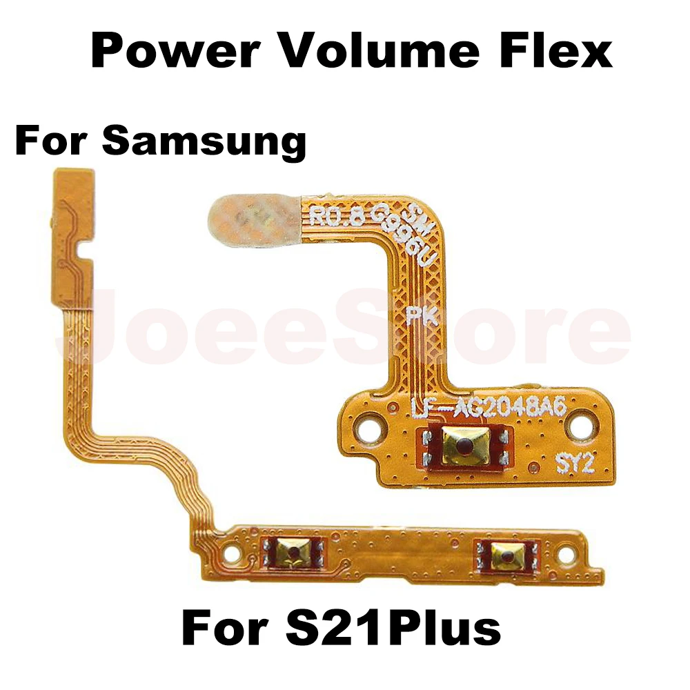 Бутон за регулиране на силата на звука на хранене Flex за Samsung S20 S21 Plus Ultra 4G 5G FE Бутон за включване/изключване на захранването Подмяна на flex кабел . ' - ' . 2