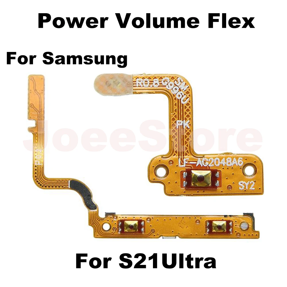 Бутон за регулиране на силата на звука на хранене Flex за Samsung S20 S21 Plus Ultra 4G 5G FE Бутон за включване/изключване на захранването Подмяна на flex кабел . ' - ' . 3