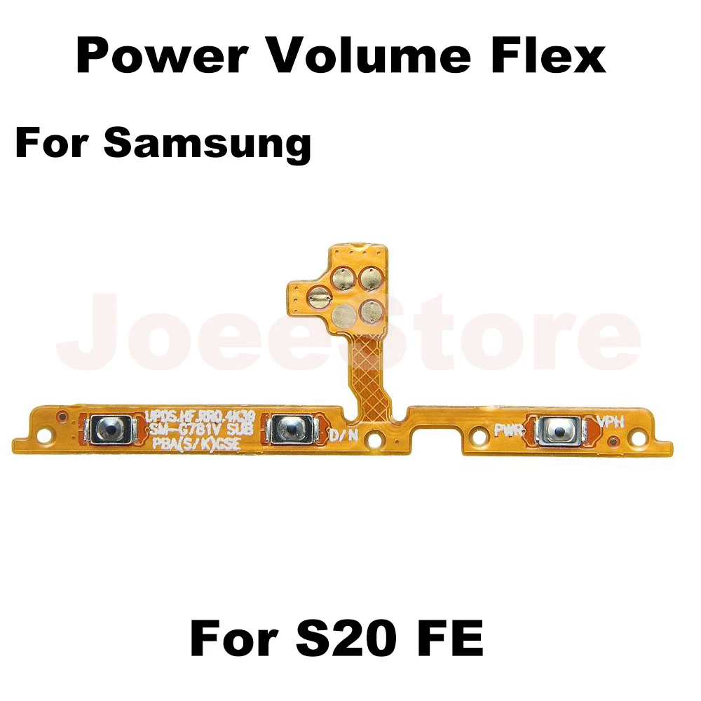 Бутон за регулиране на силата на звука на хранене Flex за Samsung S20 S21 Plus Ultra 4G 5G FE Бутон за включване/изключване на захранването Подмяна на flex кабел . ' - ' . 4
