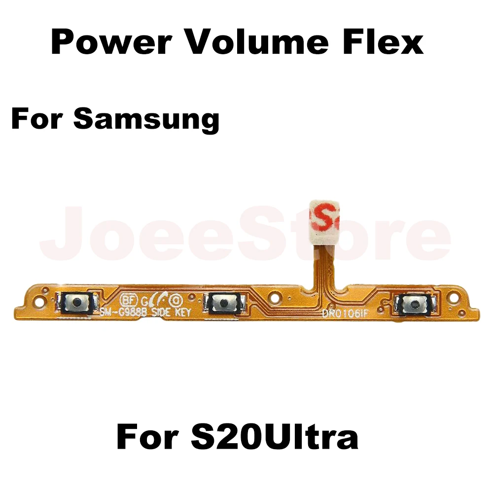 Бутон за регулиране на силата на звука на хранене Flex за Samsung S20 S21 Plus Ultra 4G 5G FE Бутон за включване/изключване на захранването Подмяна на flex кабел . ' - ' . 5