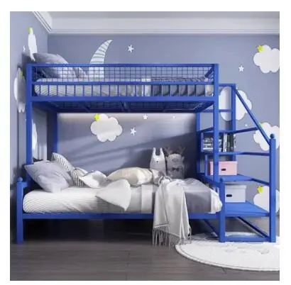 Двуетажно легло от ковано желязо Малък апартамент модерна проста висока и ниска легло Двуетажно легло желязо легло двуетажно легло . ' - ' . 0