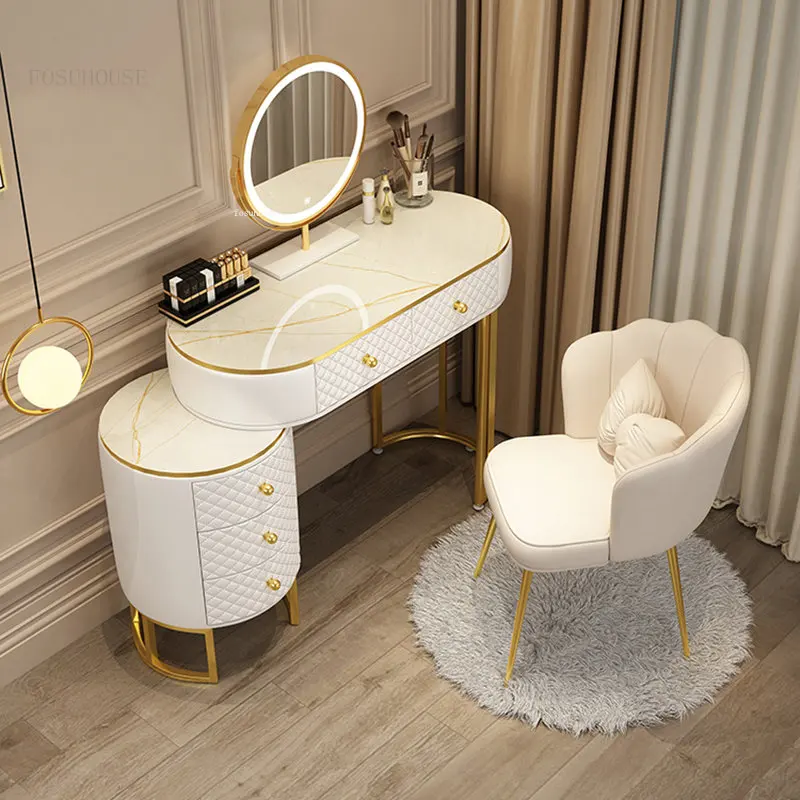 Модерни Европейски Скринове, мебели за Спални, Лесен Луксозен шкаф за съхранение на козметика, Вградени модерни минималистичные тоалетни масички . ' - ' . 0