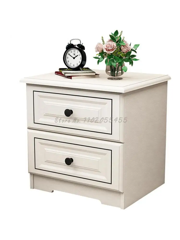 Лека луксозно нощно шкафче прост модерен бял нощни шкафче в скандинавски стил, икономичен, лесен шкафче за спалня в комплект . ' - ' . 0
