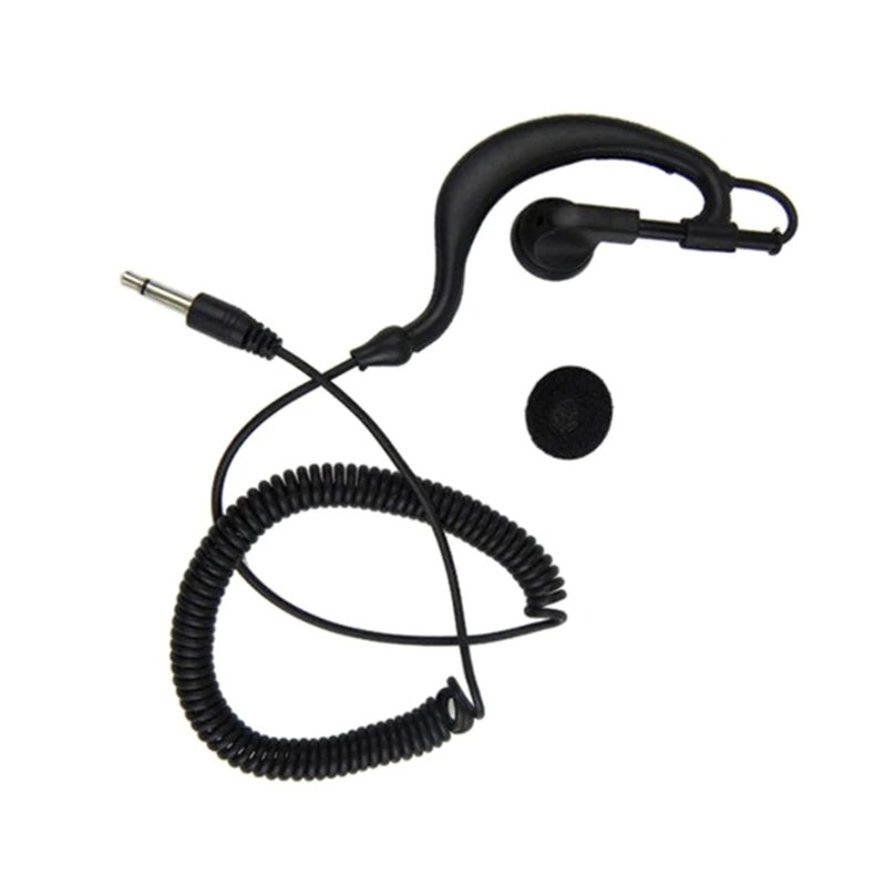 3.5 мм Слушалки за слушане, 1-пинов G-образна слушалка за ръчен микрофон, 1,2 М (47 см) В ушите, Стерео-Кабелен слушалка . ' - ' . 5