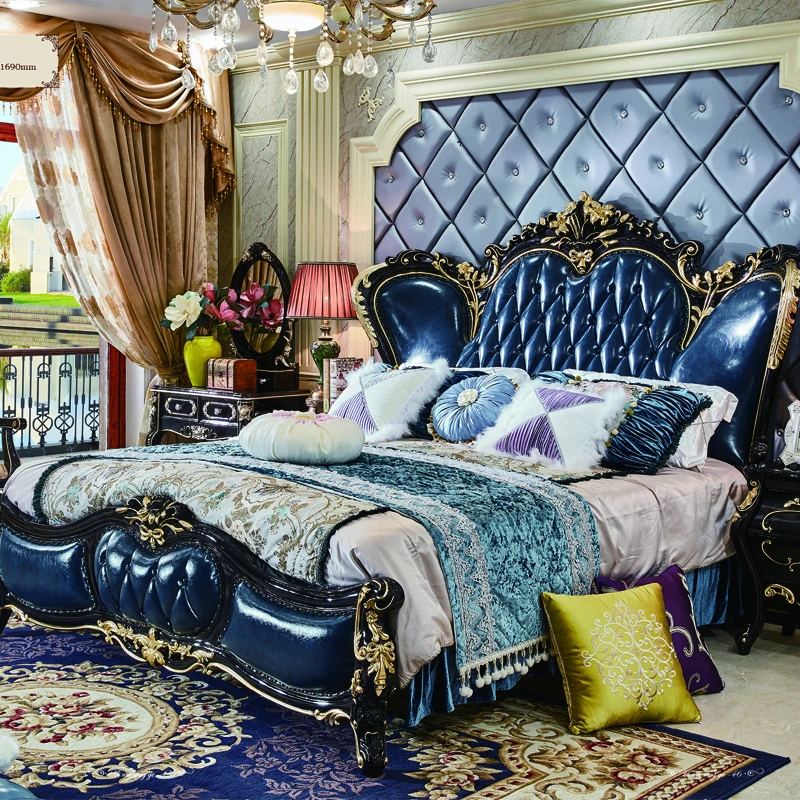 Луксозен дизайн, удобни мебели за спалня, дървени легла кралски размери . ' - ' . 0