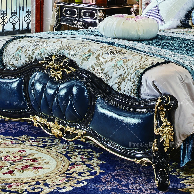 Луксозен дизайн, удобни мебели за спалня, дървени легла кралски размери . ' - ' . 3