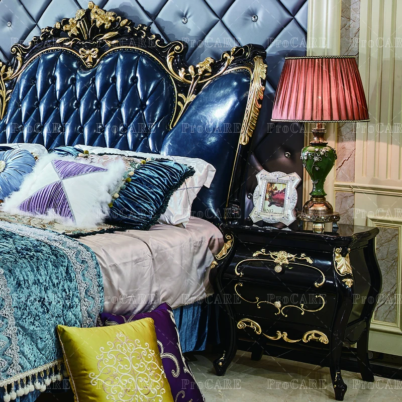 Луксозен дизайн, удобни мебели за спалня, дървени легла кралски размери . ' - ' . 4
