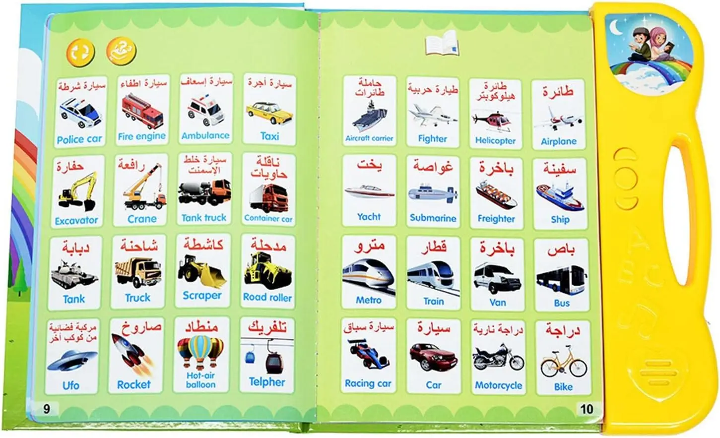 Англо-арабска Два Образователна машина, Обучение думи, забавни играчки, Азбука, Интерактивна два обучение за деца . ' - ' . 4