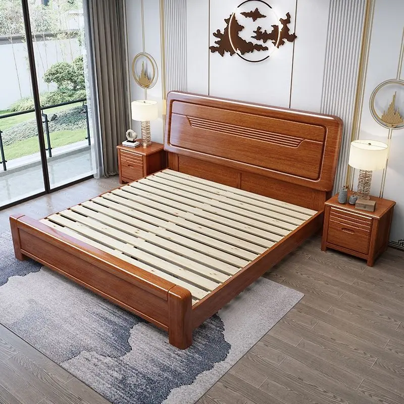 Легло от масив, китайски орех, 1,52 м, 1,82 м, богат на функции за единично и двойно легло за съхранение на вещите в основната спалня . ' - ' . 0