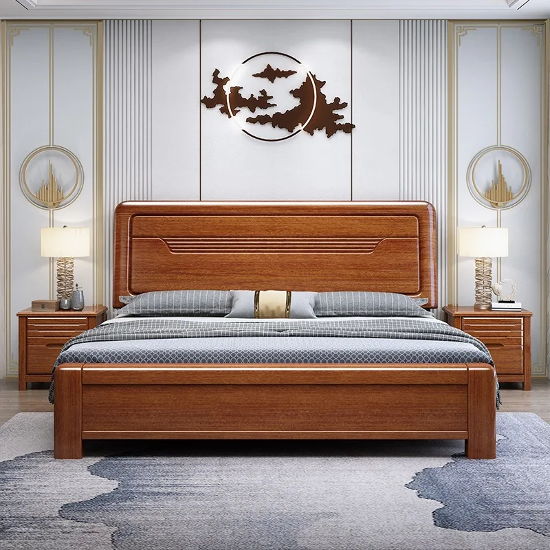 Легло от масив, китайски орех, 1,52 м, 1,82 м, богат на функции за единично и двойно легло за съхранение на вещите в основната спалня . ' - ' . 3