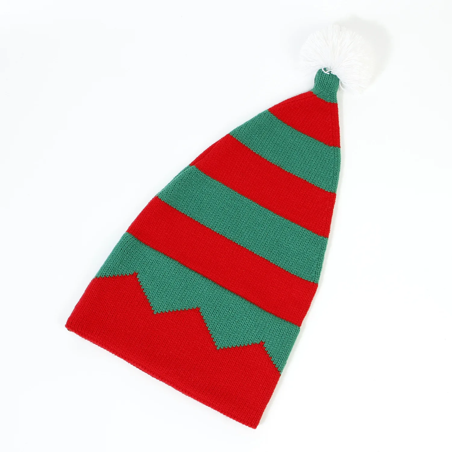 Коледна шапчица Дядо-Бини, Вязаная шапка, един Елф Дядо Коледа, Червено-Зелено Вязаная подарък шапка на една кука, честита Нова Година 2024, весела Коледа, Шапки . ' - ' . 3