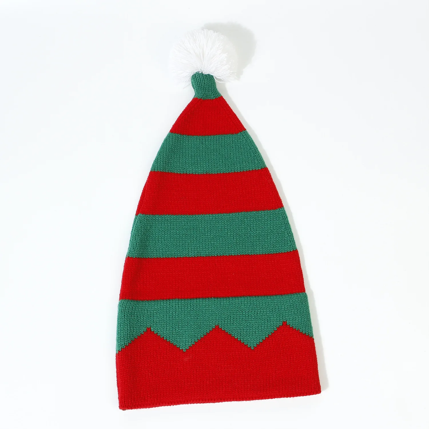 Коледна шапчица Дядо-Бини, Вязаная шапка, един Елф Дядо Коледа, Червено-Зелено Вязаная подарък шапка на една кука, честита Нова Година 2024, весела Коледа, Шапки . ' - ' . 4