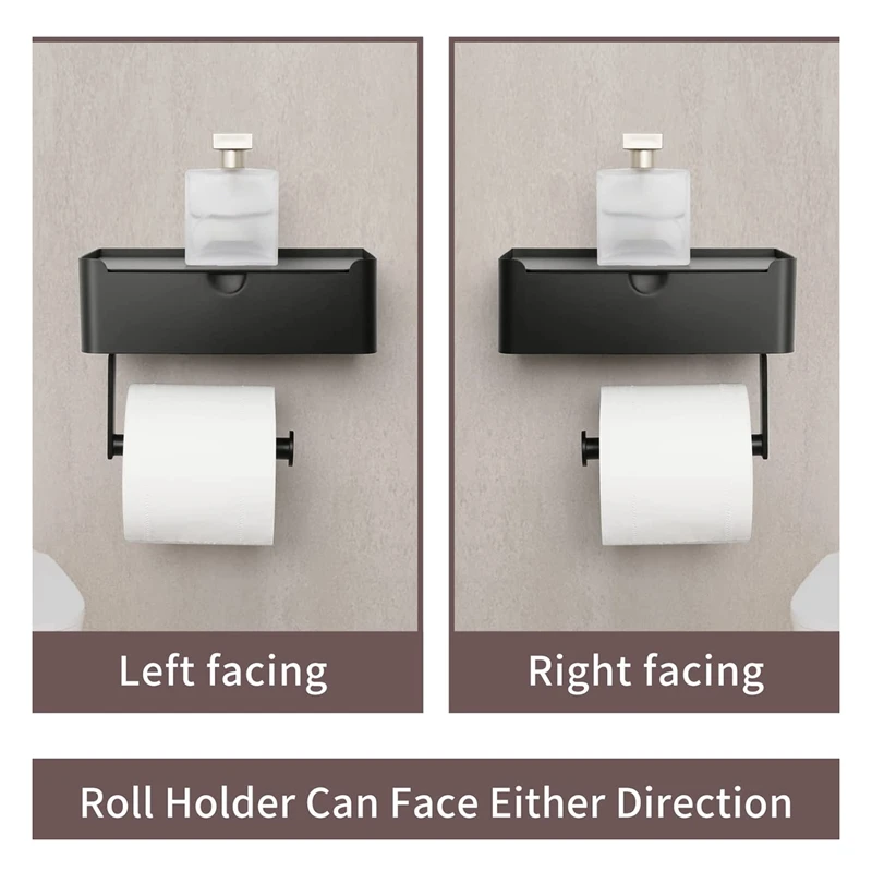Държач за тоалетна хартия с диспенсером за смываемых кърпички и рафтове за телефон, стенен държач за ролята на тоалетни кърпички . ' - ' . 1