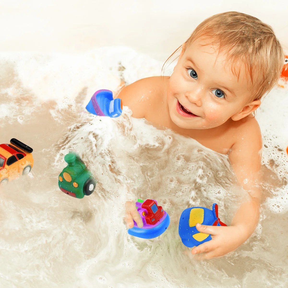 Играчки за баня на бебето По Време на Къпане, Сжимающий Звук, Пътен автомобил, Плаващ Автомобил за къпане на малки деца . ' - ' . 3