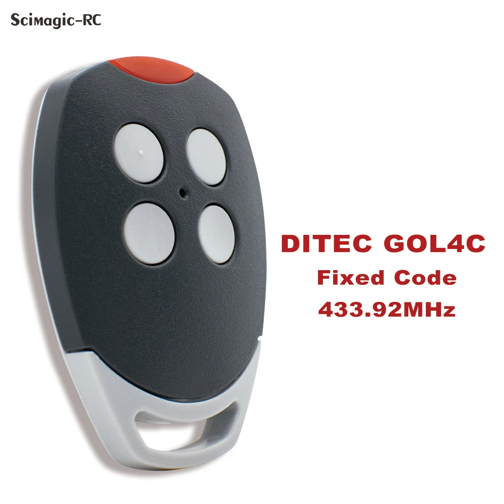 DITEC GOL4C Дистанционно управление на гаражни врати 433 Mhz, Фиксиран код, Отварачка за Врата, Ръчен Предавател, Ключодържател . ' - ' . 0