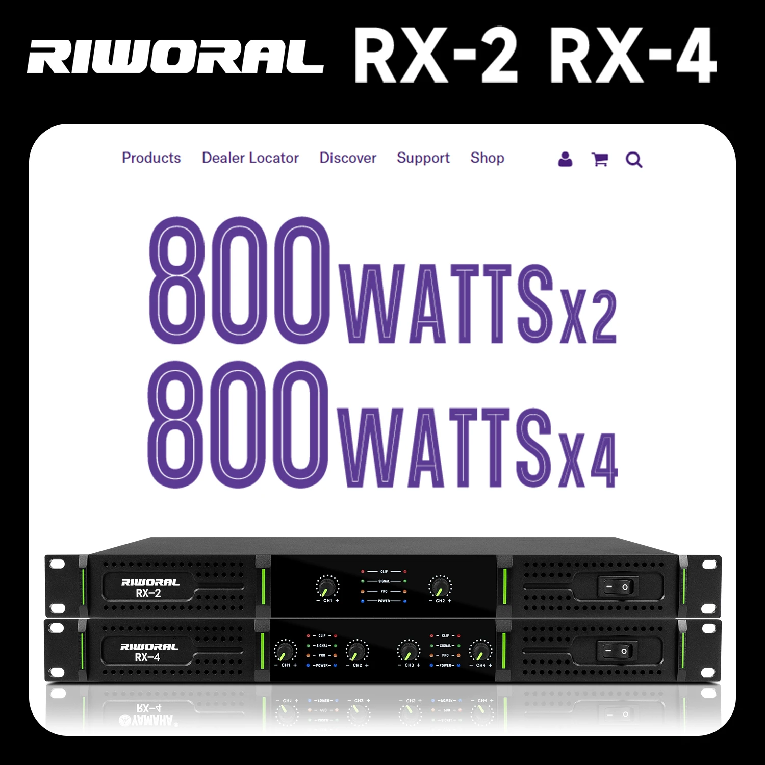 RX-2 Директна продажба с фабрики, усилвател на мощност на звука 800wX2, цифров усилвател с висока мощност 1U . ' - ' . 3