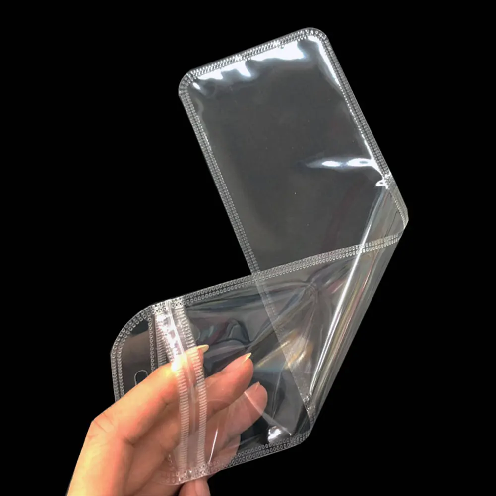 50шт Дългата Прозрачна торбичка с цип Пластмасови уплътнителни пакети Висящи калъфи за бижута направи си САМ Дребно Витрина За съхранение на Ноктите Опаковка за мигли . ' - ' . 3