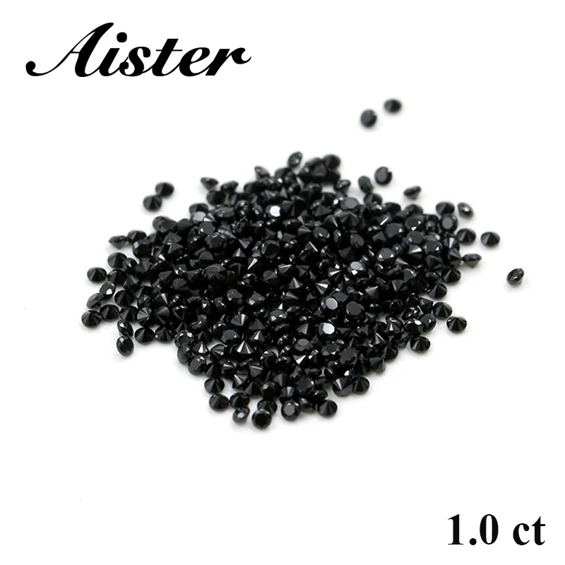 Натурален муассанит черен цвят, Россыпные камъни Малки размери от 0.7 mm до 2.9 mm (1,0 карата / опаковка) . ' - ' . 0