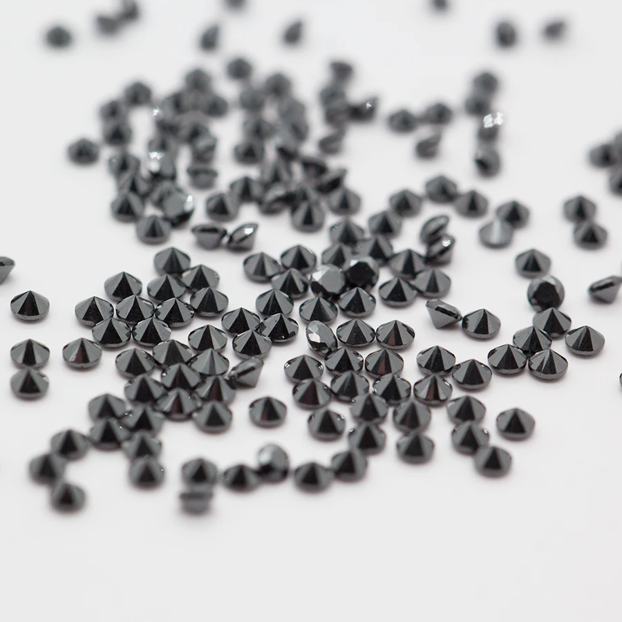 Натурален муассанит черен цвят, Россыпные камъни Малки размери от 0.7 mm до 2.9 mm (1,0 карата / опаковка) . ' - ' . 1