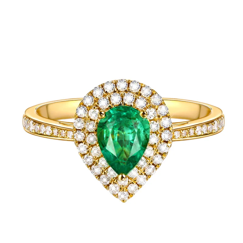 Нов стил, лукс и изисканост, инкрустирани със злато Цирконий във формата на капки, Цветни открывающееся съкровище, Регулируема Женски венчален пръстен . ' - ' . 1