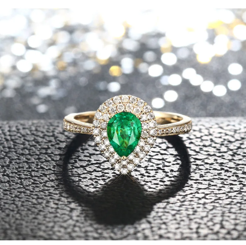 Нов стил, лукс и изисканост, инкрустирани със злато Цирконий във формата на капки, Цветни открывающееся съкровище, Регулируема Женски венчален пръстен . ' - ' . 5