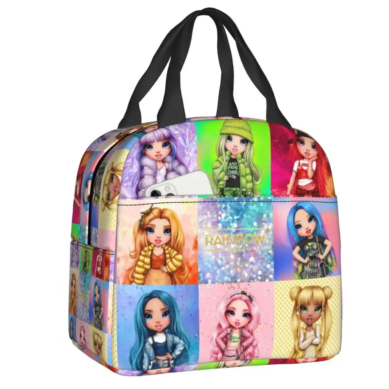 Страхотна Чанта за Обяд Rainbow High Момичета с термоизолация Bento Box За жените, децата в училищна възраст, да Маршируват чанти за хранене . ' - ' . 0