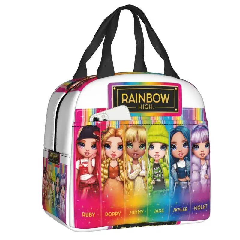 Страхотна Чанта за Обяд Rainbow High Момичета с термоизолация Bento Box За жените, децата в училищна възраст, да Маршируват чанти за хранене . ' - ' . 3