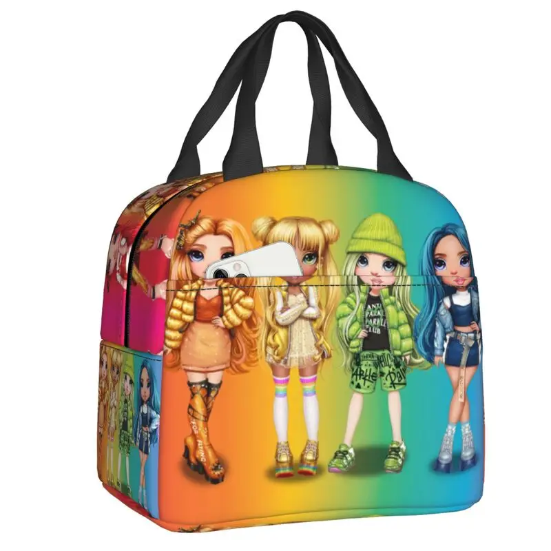 Страхотна Чанта за Обяд Rainbow High Момичета с термоизолация Bento Box За жените, децата в училищна възраст, да Маршируват чанти за хранене . ' - ' . 4