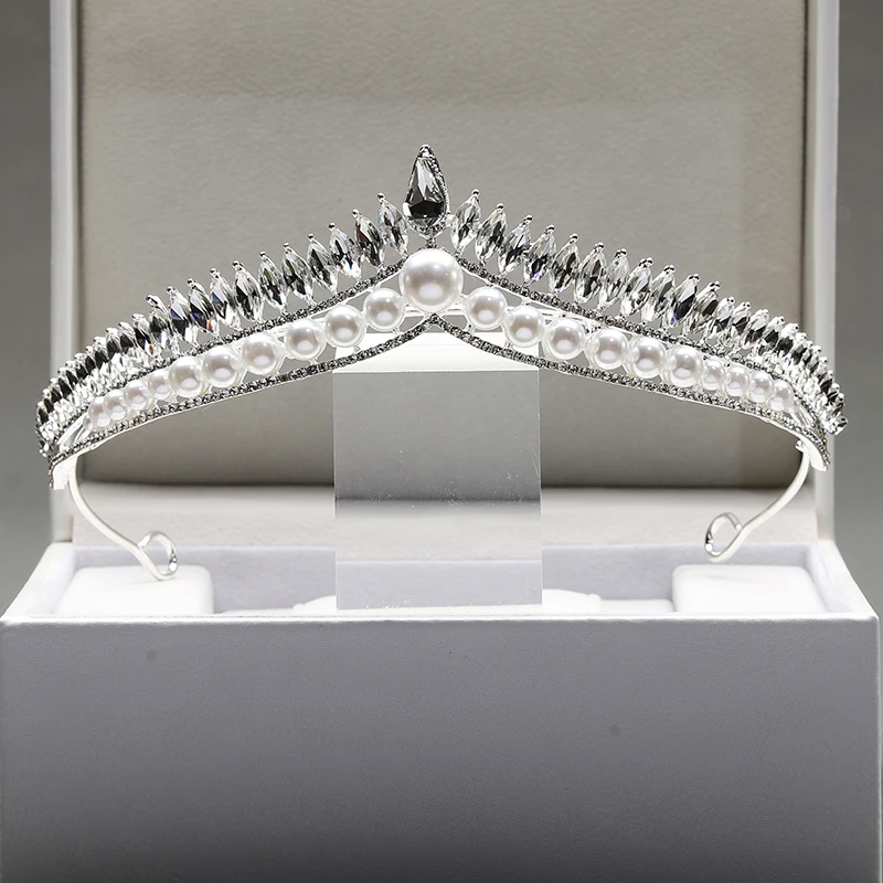 Проста имитация на Бисерна корона на булката, изкуствен кристал, Сладък Рожден Ден . ' - ' . 4