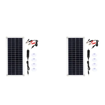 2X15 W Соларен панел 12-18 В Слънчева батерия Слънчева панел за телефон RV Кола MP3 PAD Зарядно устройство Външен батерия B