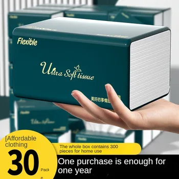 30 Опаковки салфетки за извличане на цигарена хартия на Едро в домашни условия Голяма опаковка кърпички за извличане на хартия на достъпни цени за лице