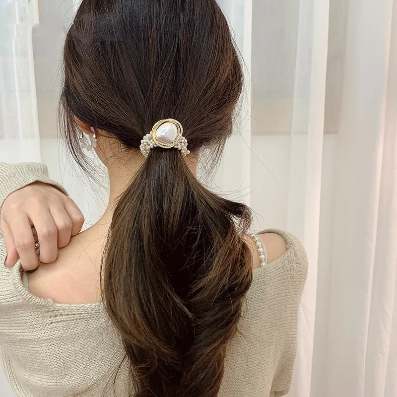 Корейската версия на барока нередовните перлената въже за коса, завязанной в опашката кожена лента, елегантни дамски модни аксесоари за коса . ' - ' . 3