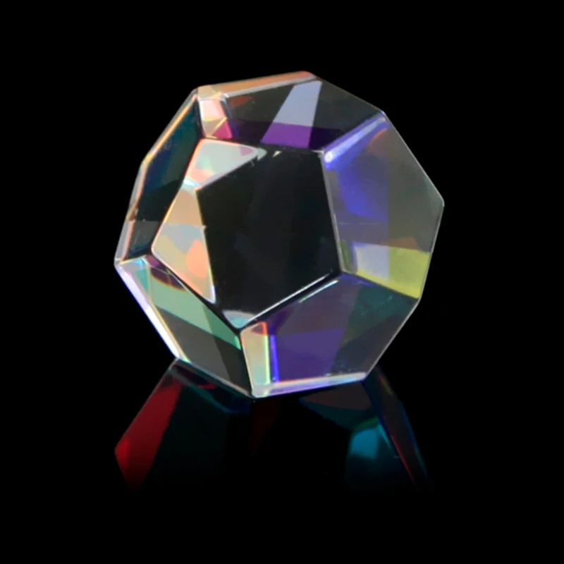 Кристал стъкло-24 мм, Дъгова оптична стъклена призма, Многостранен ярка светлина, комбинация от спектъра преломленного светлина Експеримент Совалка . ' - ' . 0