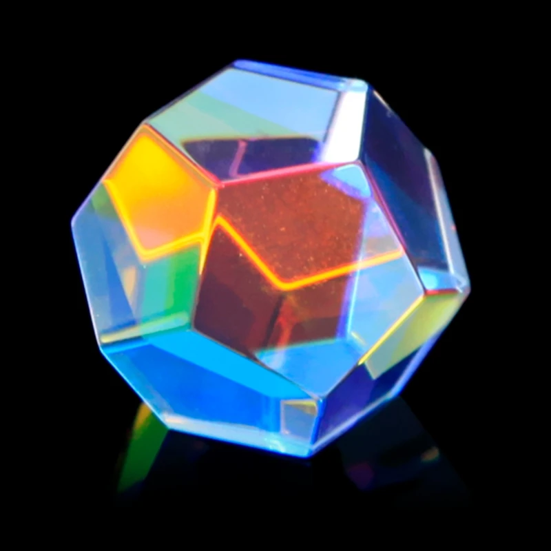 Кристал стъкло-24 мм, Дъгова оптична стъклена призма, Многостранен ярка светлина, комбинация от спектъра преломленного светлина Експеримент Совалка . ' - ' . 3
