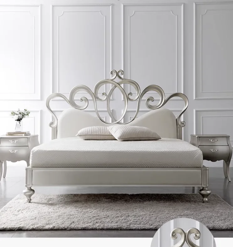 Проста придворная легло френска принцеса, бреза европейската легло, американската модерна светла луксозно легло, на тиха . ' - ' . 0