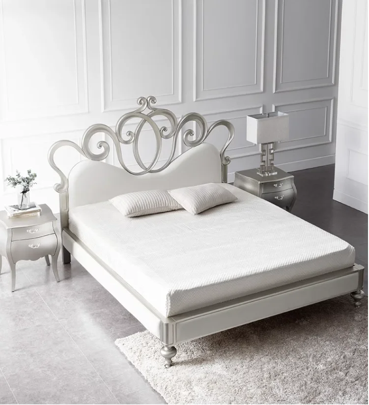 Проста придворная легло френска принцеса, бреза европейската легло, американската модерна светла луксозно легло, на тиха . ' - ' . 3