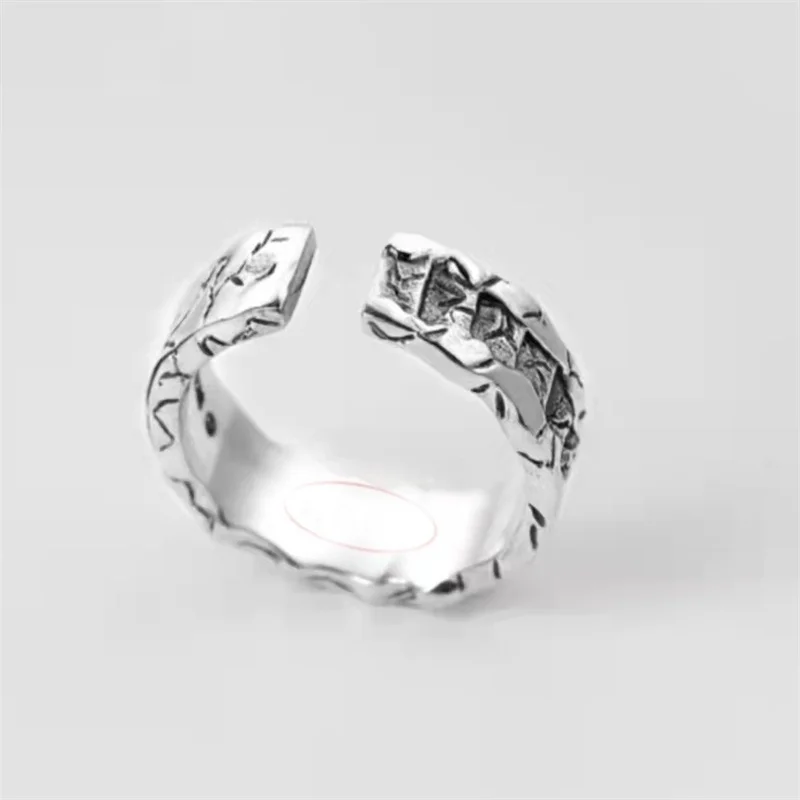 Ново Записване, Сребърен пръстен S925 За мъже, бижута, Ретро Персонализирани дизайн с резба резба, Така Стилен пръстен, мъжки аксесоари . ' - ' . 4