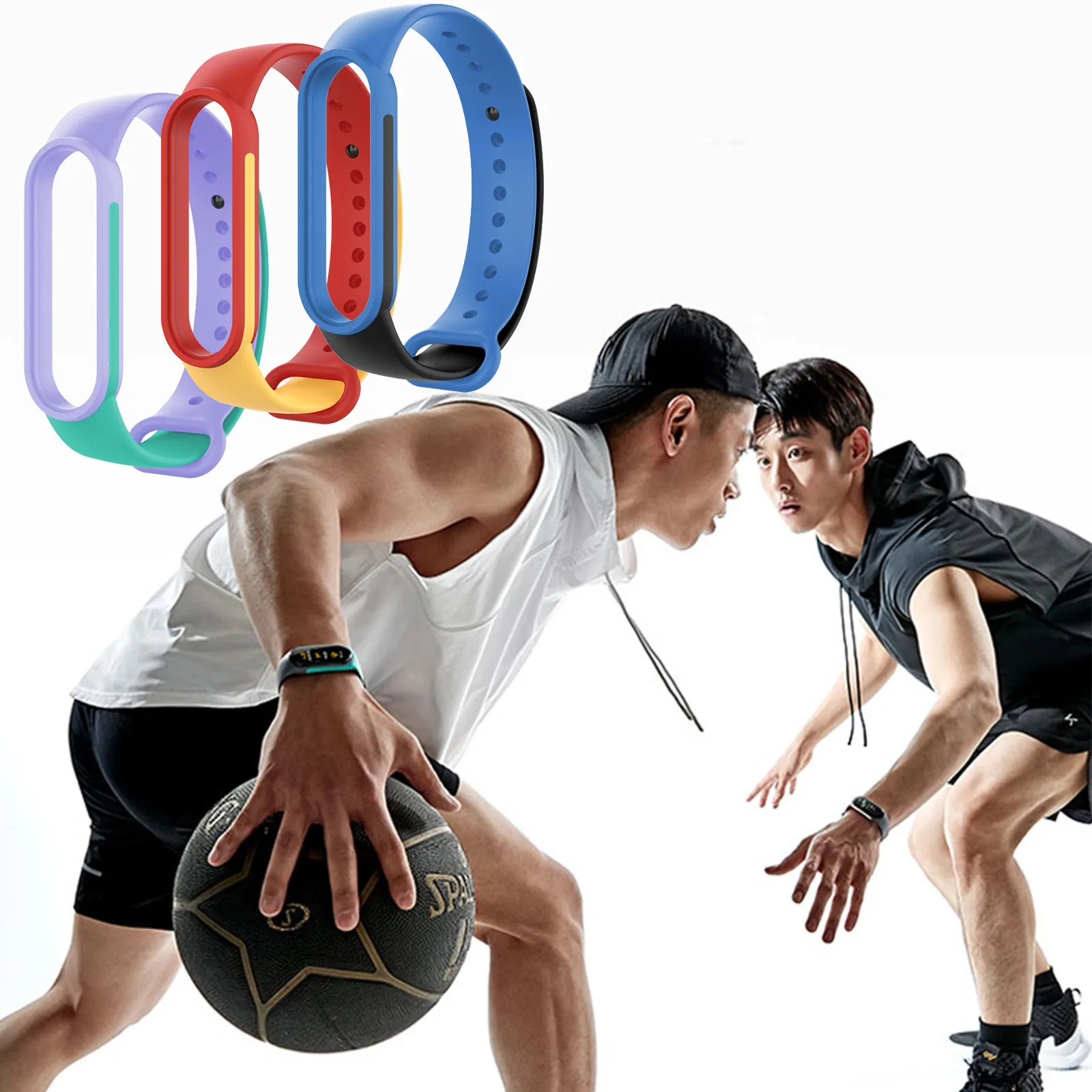 За Xiaomi Mi Band 6 Каишка, подходящ Цвят Силиконов колан, Взаимозаменяеми каишка за часовник, гривна Pulseira Smart Sports, Китката за фитнес . ' - ' . 2