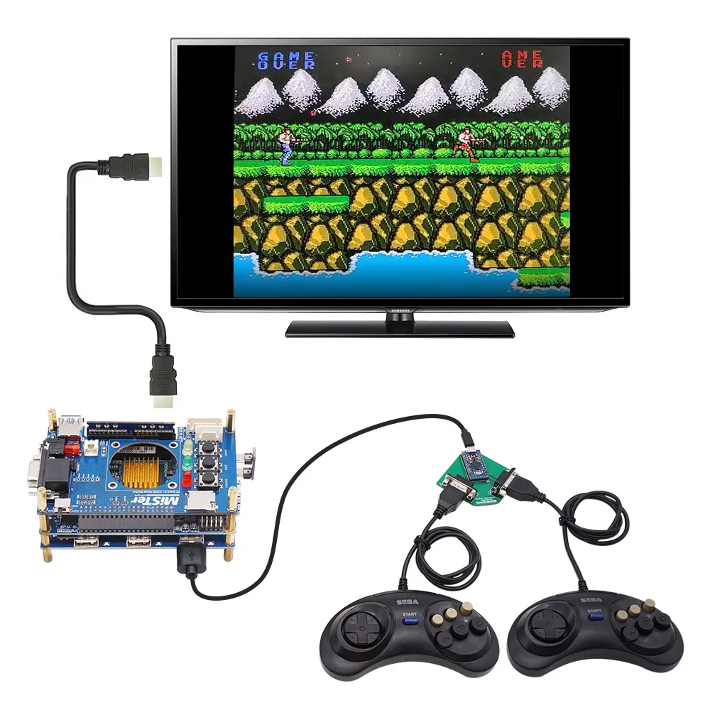 USB-адаптер с минимално забавяне на въвеждане на Мини-адаптер с игрални дръжка, преносим адаптер за игрови аксесоари Sega Saturn, адаптер за геймпада . ' - ' . 2