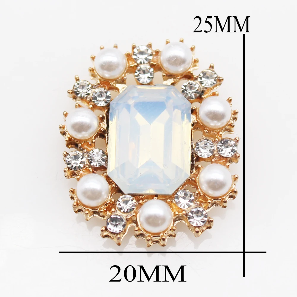 20 * 25 мм, 5 бр., правоъгълна смола, имитация на воден диамант, бижута от перли, облекло 