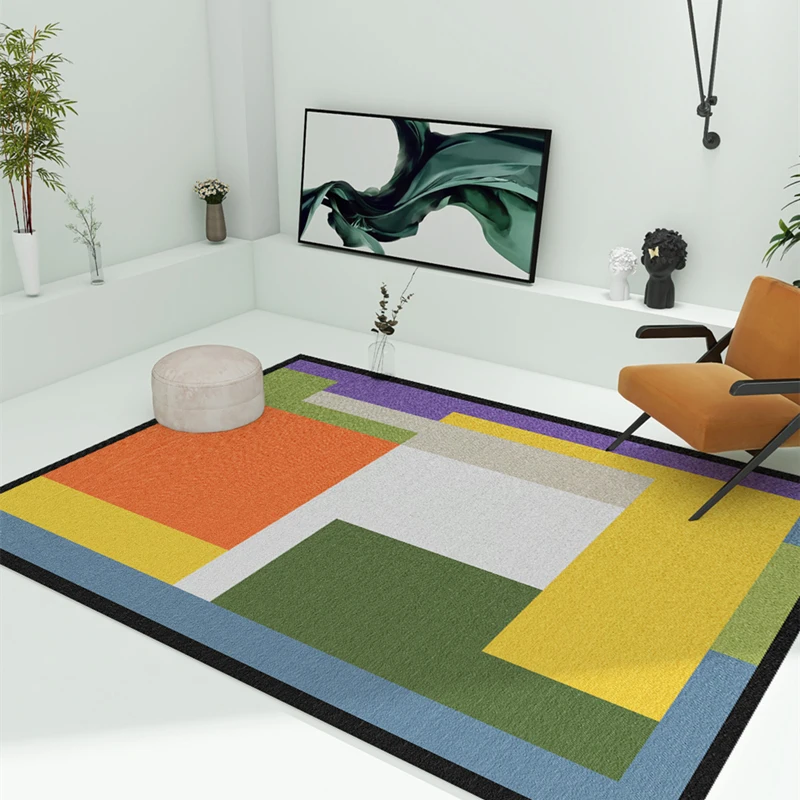 Декоративни килими в скандинавски стил в дневната, Модерен минималистичен малка странична масичка в спалнята, нескользящий килим на голям площад, меки подложки за домашен кабинет . ' - ' . 2