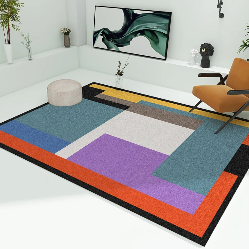 Декоративни килими в скандинавски стил в дневната, Модерен минималистичен малка странична масичка в спалнята, нескользящий килим на голям площад, меки подложки за домашен кабинет . ' - ' . 3
