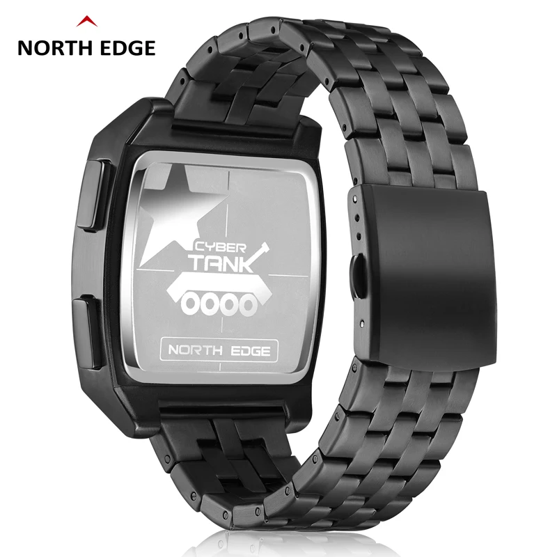 Спортни хронометри NORTH EDGE, Военни мъжки дигитален часовник, Водоустойчив многофункционална аларма, 50 М, Кибер-smart-часовници с led подсветка . ' - ' . 4